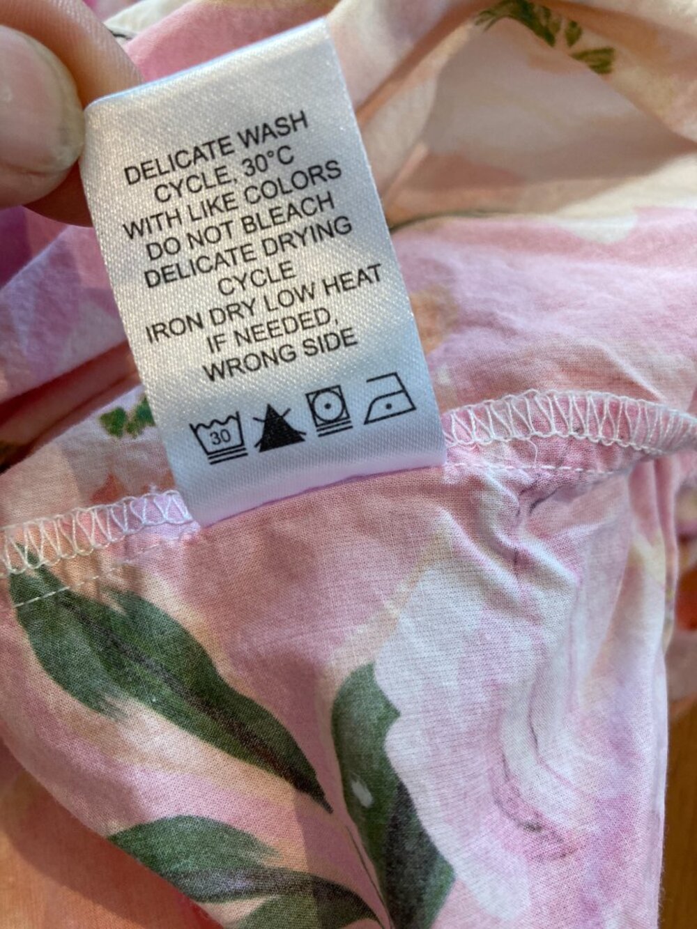 The Cat’s Pajamas Pink Floral S/S top & Pants Pajamas Cotton S-small repair - Picture 10 of 13